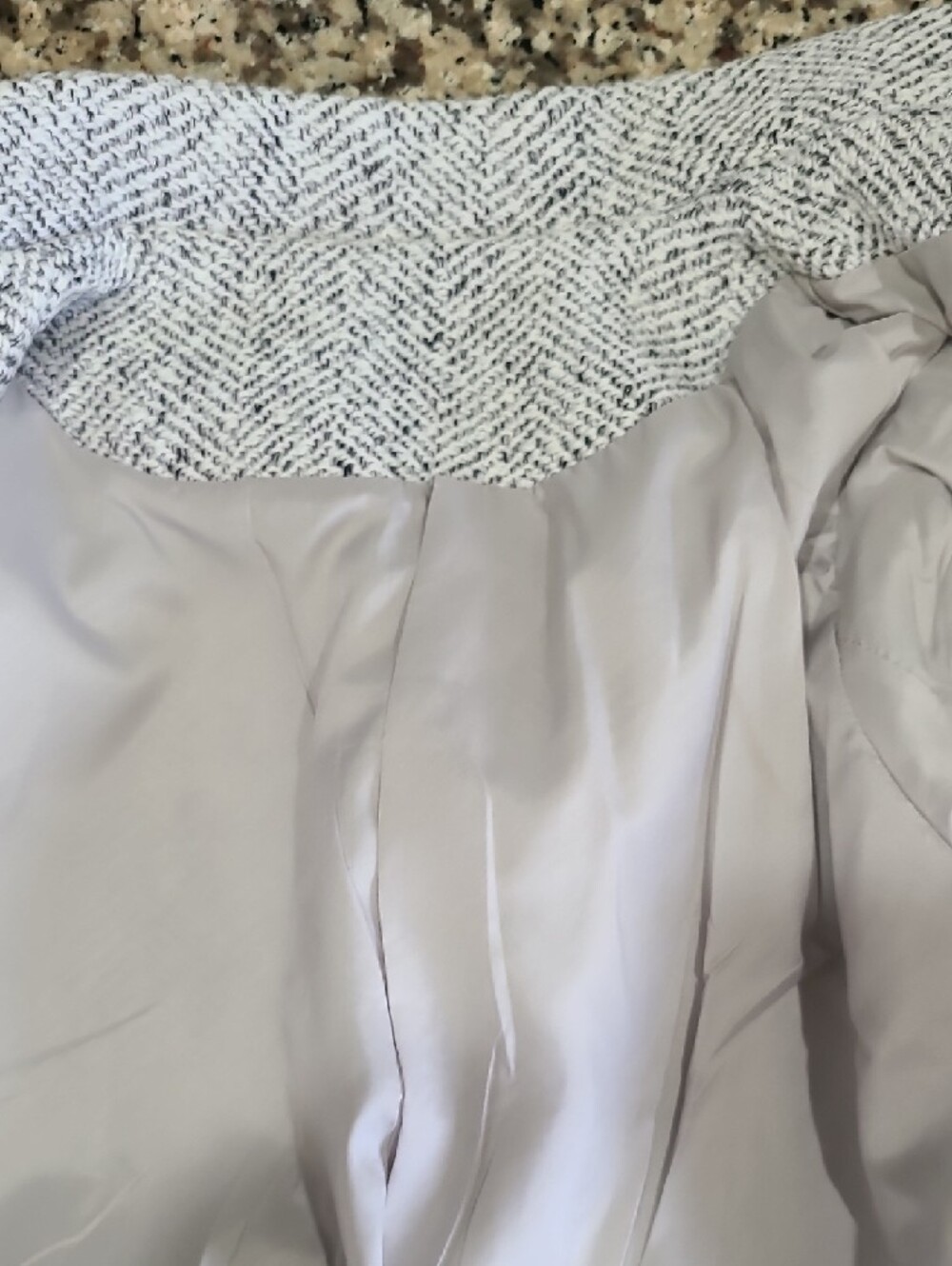Textured Open-Front Gray Jacket - Picture 6 of 7